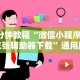 3分钟教程“微信小程序十三张辅助器下载”通用版下载教程！
