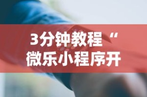 3分钟教程“微乐小程序开挂教程”科技辅助神器手机版