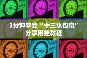 3分钟学会“十三水包赢”分享用挂教程