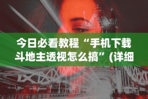 今日必看教程“手机下载斗地主透视怎么搞”(详细透视教程)