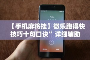 【手机麻将挂】微乐跑得快技巧十句口诀”详细辅助教程分享