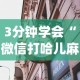 3分钟学会“微信打哈儿麻将输赢规律”(果然有透视挂)