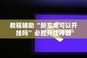 教程辅助“新玄龙可以开挂吗”必胜开挂神器