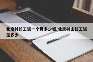 北京村长工资一个月多少钱/北京村主任工资是多少