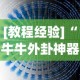 [教程经验]“牛牛外卦神器下载”原来可以开挂