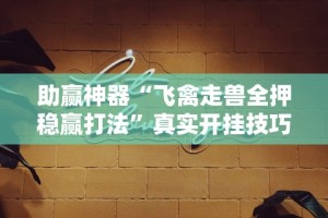 助赢神器“飞禽走兽全押稳赢打法”真实开挂技巧分享