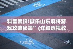 科普常识!微乐山东麻将游戏攻略秘籍”(详细透视教程)-知乎