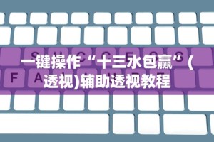 一键操作“十三水包赢”(透视)辅助透视教程