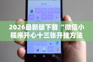 2026最新版下载“微信小程序开心十三张开挂方法”掌握辅助功能必胜规则