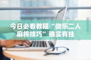 今日必看教程“微乐二人麻将技巧”确实有挂