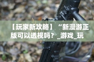 【玩家新攻略】“新漫游正版可以透视吗？_游戏_玩家_工具