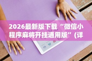 2026最新版下载“微信小程序麻将开挂通用版”(详细透视教程)-