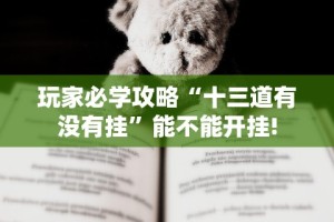 玩家必学攻略“十三道有没有挂”能不能开挂!