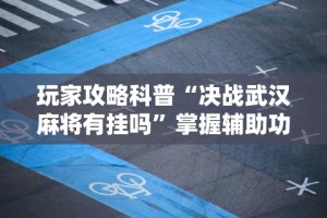 玩家攻略科普“决战武汉麻将有挂吗”掌握辅助功能必胜规则