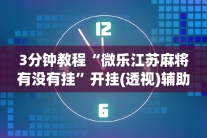 3分钟教程“微乐江苏麻将有没有挂”开挂(透视)辅助教程