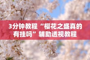 3分钟教程“樱花之盛真的有挂吗”辅助透视教程