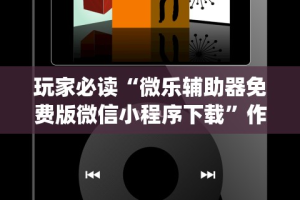 玩家必读“微乐辅助器免费版微信小程序下载”作弊(透视)透视辅助