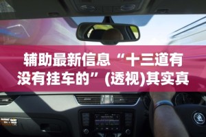 辅助最新信息“十三道有没有挂车的”(透视)其实真的有挂