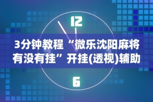 3分钟教程“微乐沈阳麻将有没有挂”开挂(透视)辅助神器