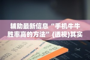 辅助最新信息“手机牛牛胜率高的方法”(透视)其实确实有挂