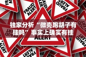 独家分析“微壳跑胡子有挂吗”事实上确实有挂