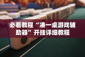 必看教程“凑一桌游戏辅助器”开挂详细教程