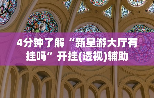 4分钟了解“新星游大厅有挂吗”开挂(透视)辅助