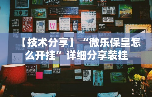 【技术分享】“微乐保皇怎么开挂”详细分享装挂