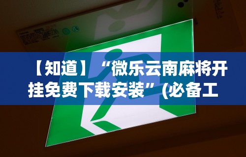 【知道】“微乐云南麻将开挂免费下载安装”(必备工具)辅助教学