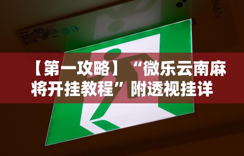 【第一攻略】“微乐云南麻将开挂教程”附透视挂详细教程