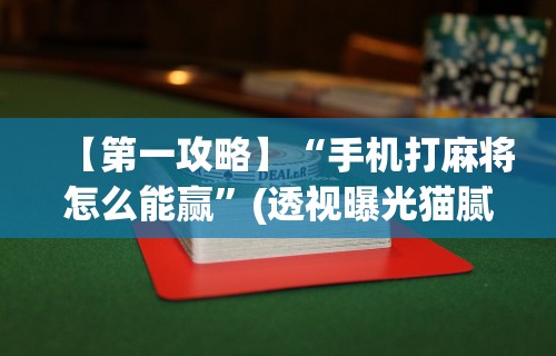 【第一攻略】“手机打麻将怎么能赢”(透视曝光猫腻)