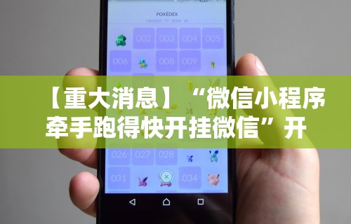 【重大消息】“微信小程序牵手跑得快开挂微信”开挂详细教程