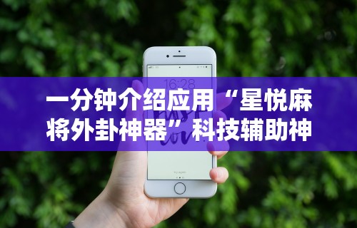 一分钟介绍应用“星悦麻将外卦神器”科技辅助神器手机版教程