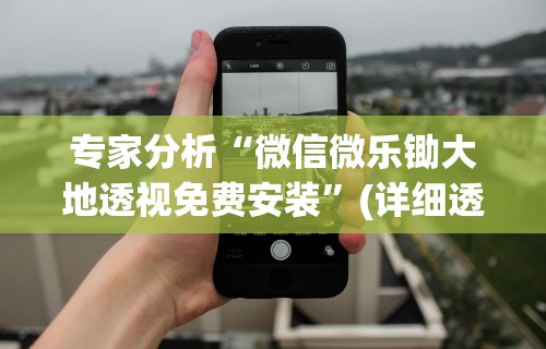 专家分析“微信微乐锄大地透视免费安装”(详细透视教程)