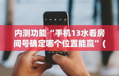 内测功能“手机13水看房间号确定哪个位置能赢”(太坑了果然有挂)