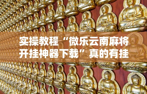 实操教程“微乐云南麻将开挂神器下载”真的有挂