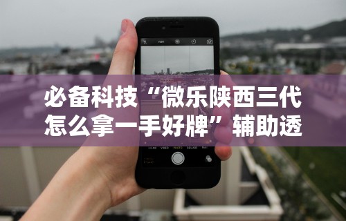 必备科技“微乐陕西三代怎么拿一手好牌”辅助透视教程