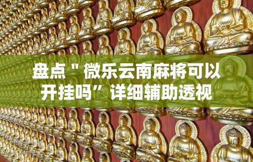 盘点＂微乐云南麻将可以开挂吗”详细辅助透视