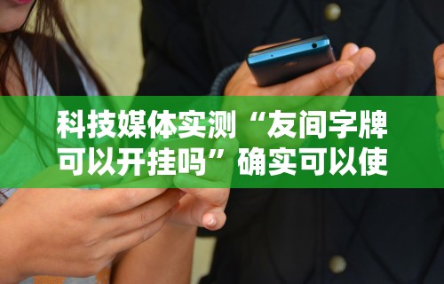 科技媒体实测“友间字牌可以开挂吗”确实可以使用辅助