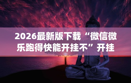 2026最新版下载“微信微乐跑得快能开挂不”开挂(透视)辅助教程