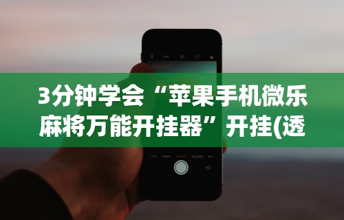 3分钟学会“苹果手机微乐麻将万能开挂器”开挂(透视)辅助教程