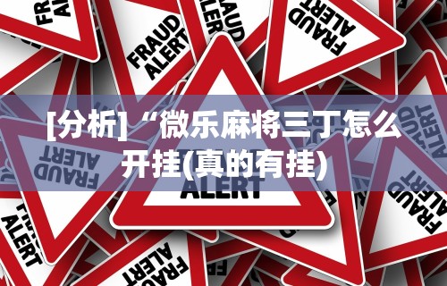 [分析]“微乐麻将三丁怎么开挂(真的有挂)