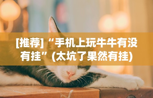 [推荐]“手机上玩牛牛有没有挂”(太坑了果然有挂)