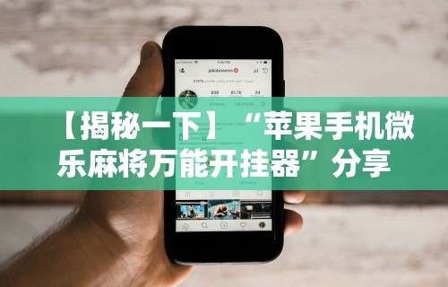 【揭秘一下】“苹果手机微乐麻将万能开挂器”分享用挂教程