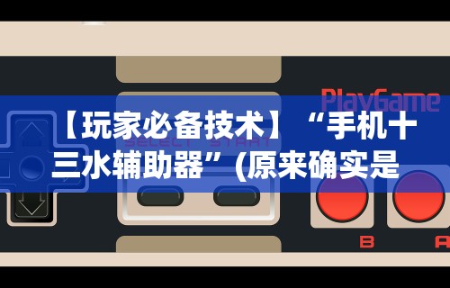 【玩家必备技术】“手机十三水辅助器”(原来确实是有插件)