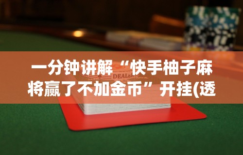 一分钟讲解“快手柚子麻将赢了不加金币”开挂(透视)辅助教程