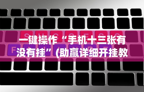 一键操作“手机十三张有没有挂”(助赢详细开挂教程)
