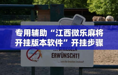 专用辅助“江西微乐麻将开挂版本软件	”开挂步骤方法