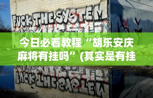 今日必看教程“胡乐安庆麻将有挂吗”(其实是有挂)