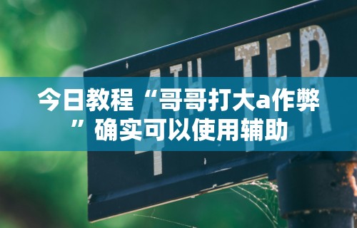 今日教程“哥哥打大a作弊	”确实可以使用辅助